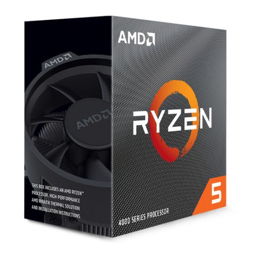 AMD Ryzen 5 4500 6-Core CPU, Wraith Stealth Cooler, AM4, 3.6GHz (4.1 Turbo), 4th Gen, No Graphics