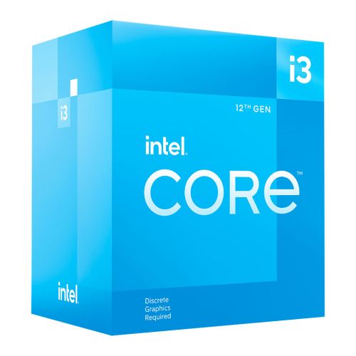 Intel Core i3-12100F Quad Core CPU, 1700, 3.3 GHz (4.3 Turbo), 58W, 12MB Cache, Alder Lake, No Graphics
